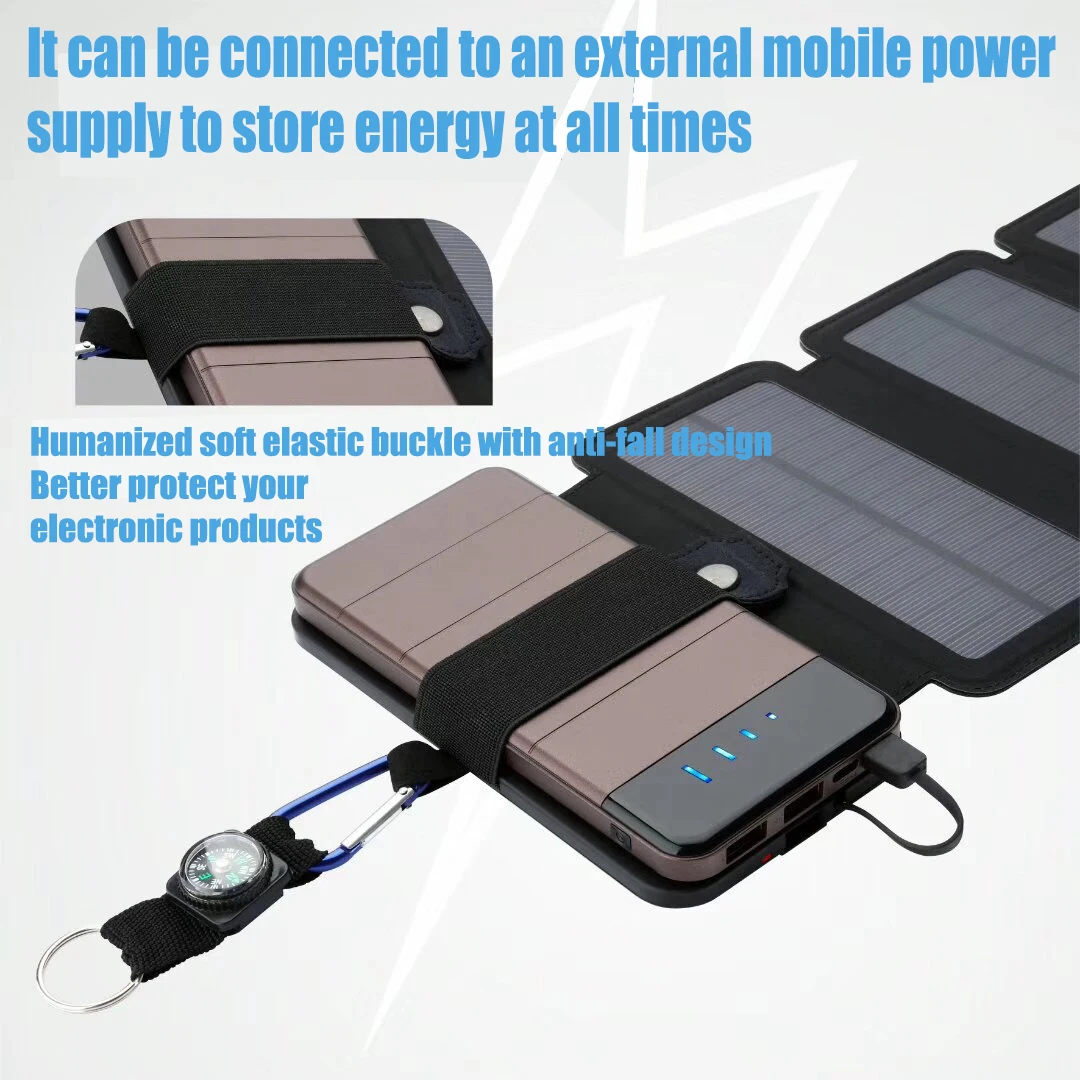 5v folding solar panel 2a usb output portable solar plate emergency charging outdoor phone power bank hiking camp solar charger free global shipping