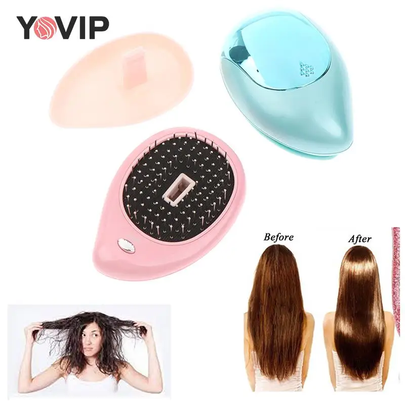 

Negative Ion Massage Comb Hair Straightener Hairdressing Anti-static Ionic Brush Portable Mini Hairbrush Styling Tool 1pc