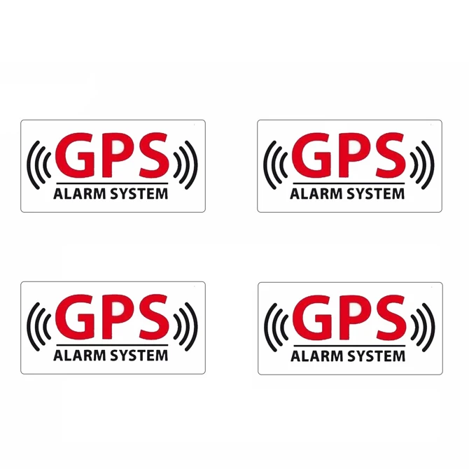 

5x2,5 см СИСТЕМА СИГНАЛИЗАЦИЯ GPS-ПЕРЕЗНАЯ УСТРОЙСТВО Предупреждение о безопасности Виниловая водонепроницаемая наклейка Автомобильные наклейки Окно 4P