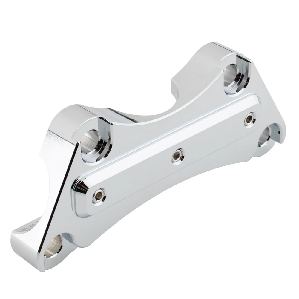 Хромированный/черный зажим на руль мотоцикла 1 дюйм верхний для моделей Harley Davidson