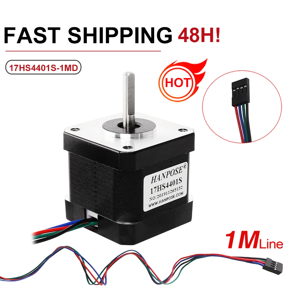 Шаговый двигатель Nema 17 1 5 А 40 Н. См 17HS4401S-1MD мм 42 байга 2 4-проводной для 3D-принтера с