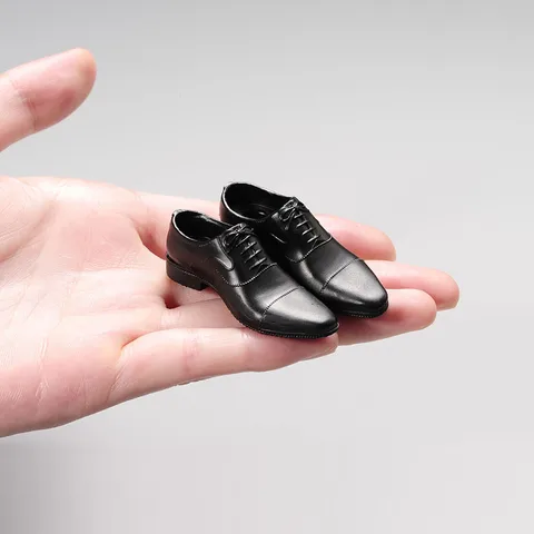 MAK 1/6 Scale Черная Винно-Красная Кожаная Обувь для Фигурки