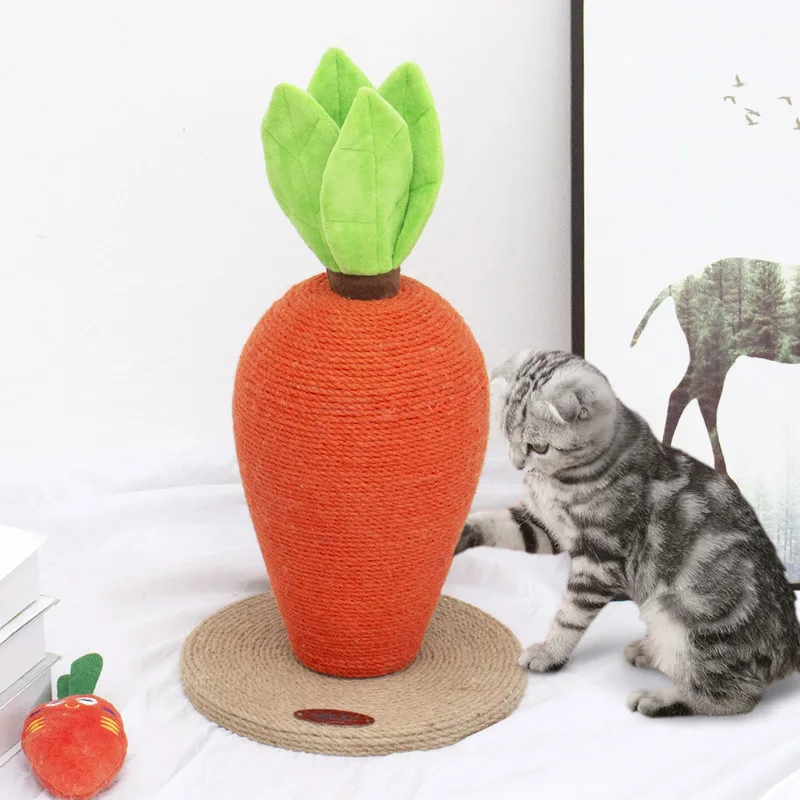

Carrot cat claw Cats Scratching Tree sisal hemp Cute Carrot Climbing Post cat claw column cat climbing frame Pet Supplies