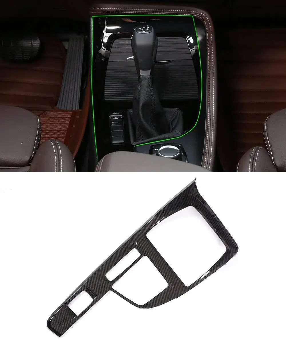 

Carbon Fiber Car Center Console Gear Shift Panel Cover Trim 1pc for BMW X1 F48 20i 25i 25le for The Left Hand