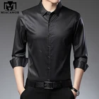 Рубашка мужская приталенная в полоску, тонкая блуза с длинным рукавом, повседневная одежда в Корейском стиле, C847, весна