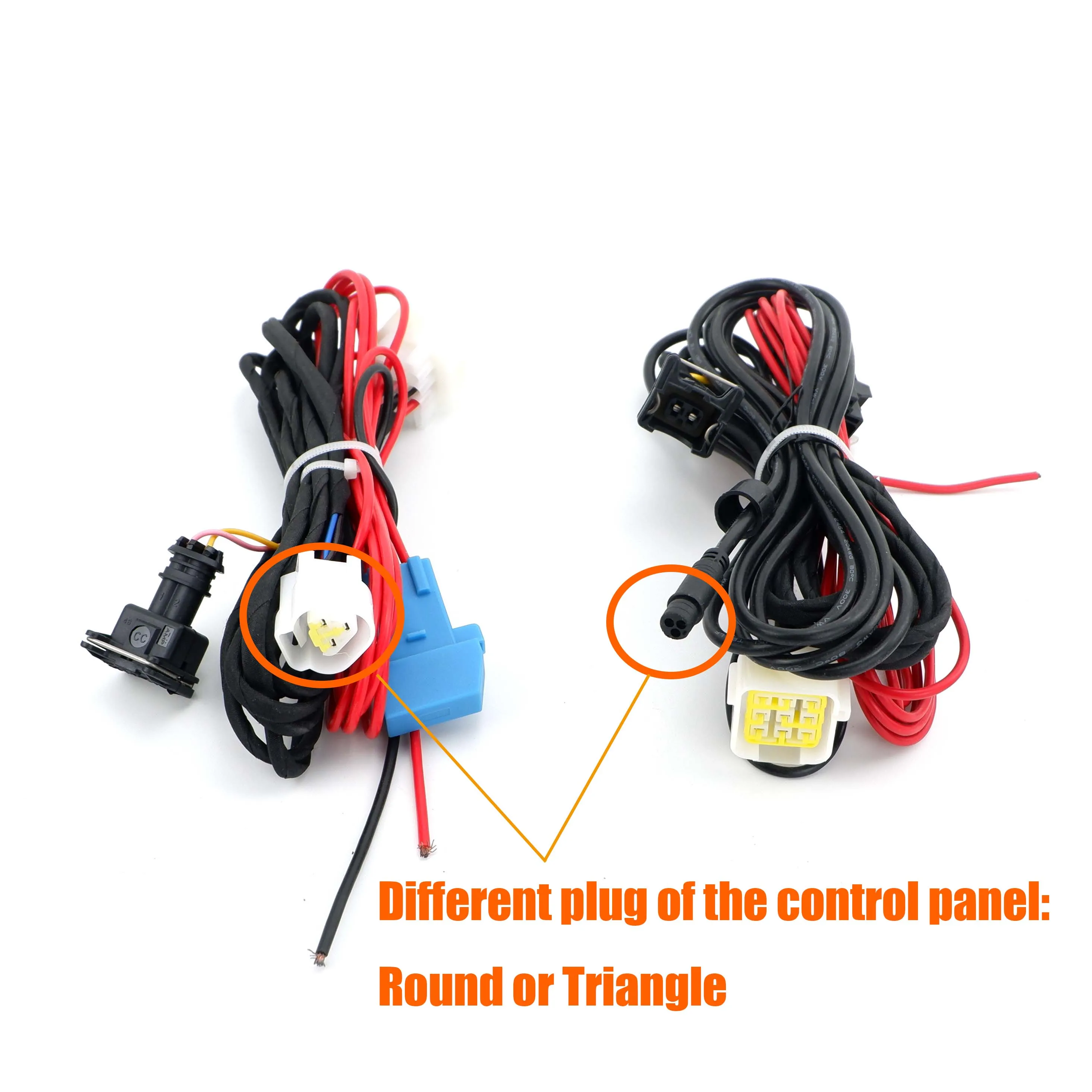 12V / 24V Air Diesel Heater Wiring harness Loom Power Supply Cable Adapter Round Triangel For Eberspacher Webasto - купить по