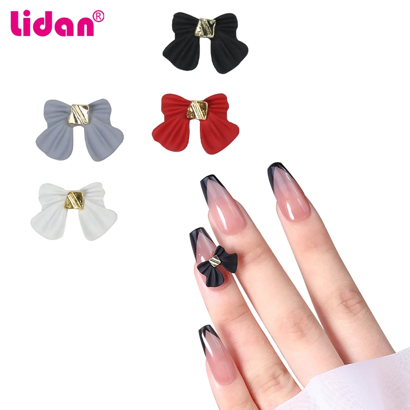 5pcs/Bag Bowknot Nail Art Accessories Streamers Japanese Style Resin New Products 3D Nail Decoration Nail Art Design Accessories