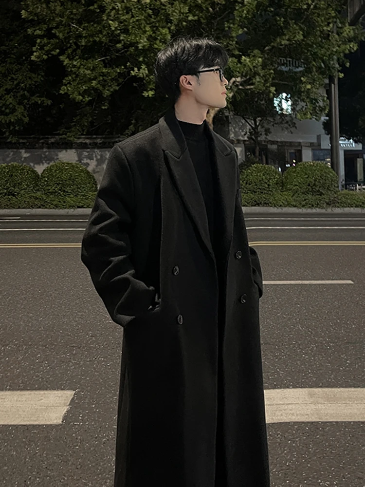 Шерстяное пальто корейской серии мужское осенне-зимнее модное повседневное