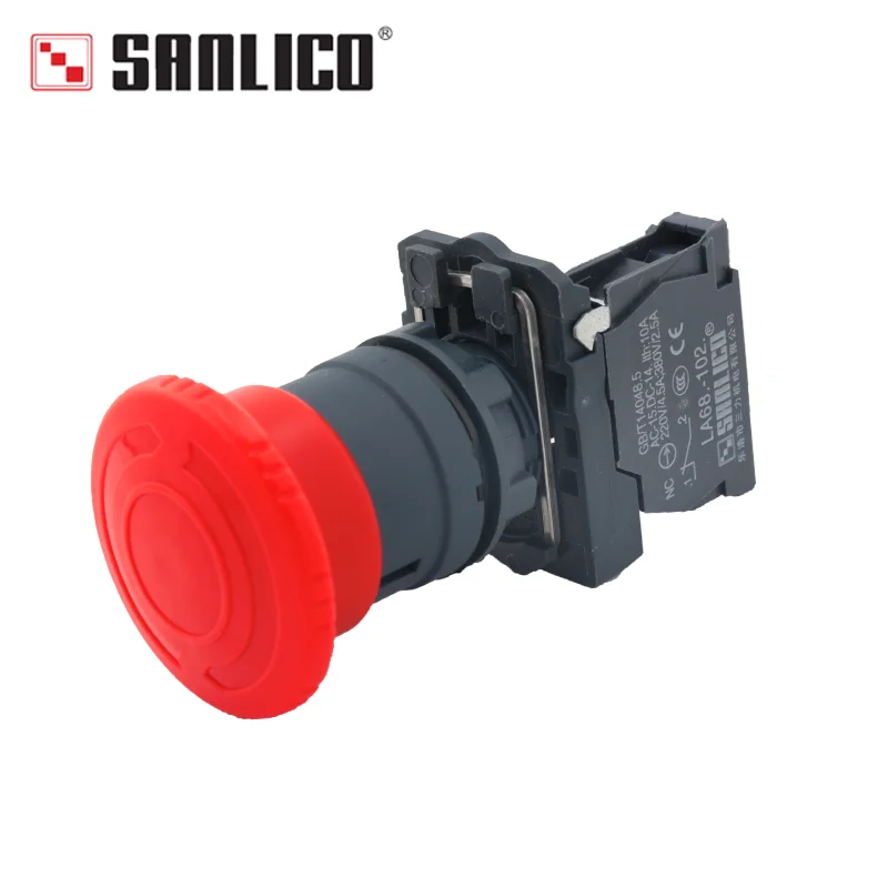 Водонепроницаемый кнопочный переключатель SB5 LA68S XB5AS542 AS545 XB5AS8445 для аварийной остановки, поворотный выключатель диаметром 22 мм