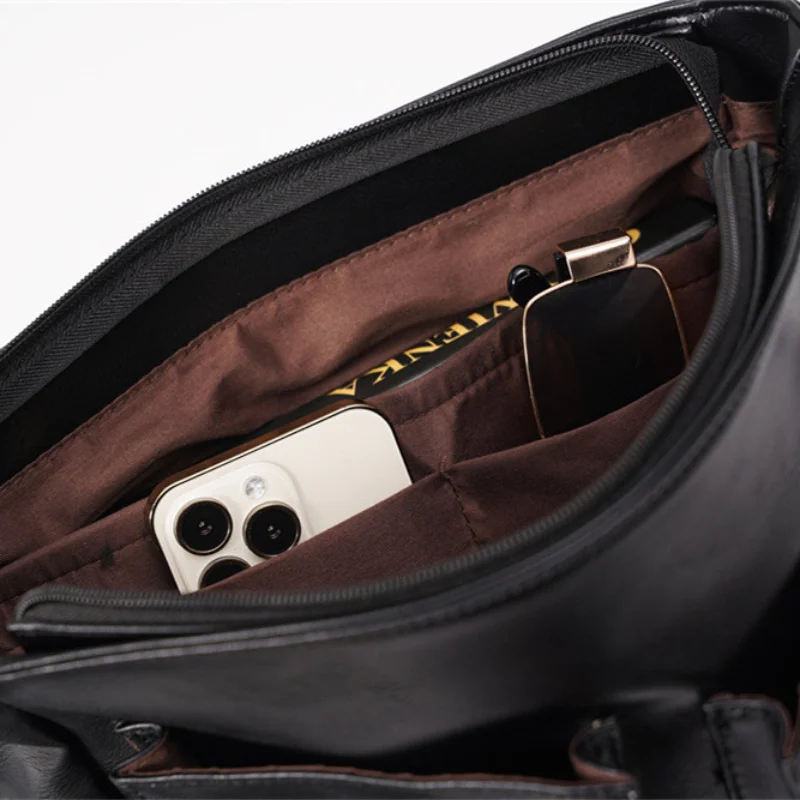 Men's Business Simple Fashion Handbag Korean Version One Shoulder Crossbody Bags for Men Retro Casual Briefcase bolso de hombre