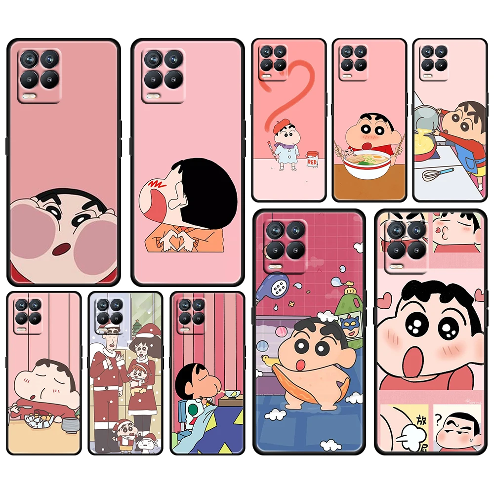

Crayon Shin-chan Funny For OPPO Realme GT Neo Master Edition 9i 8 7 Pro C21S Narzo 30 5G Fundas Soft Black Phone Case Cover Capa