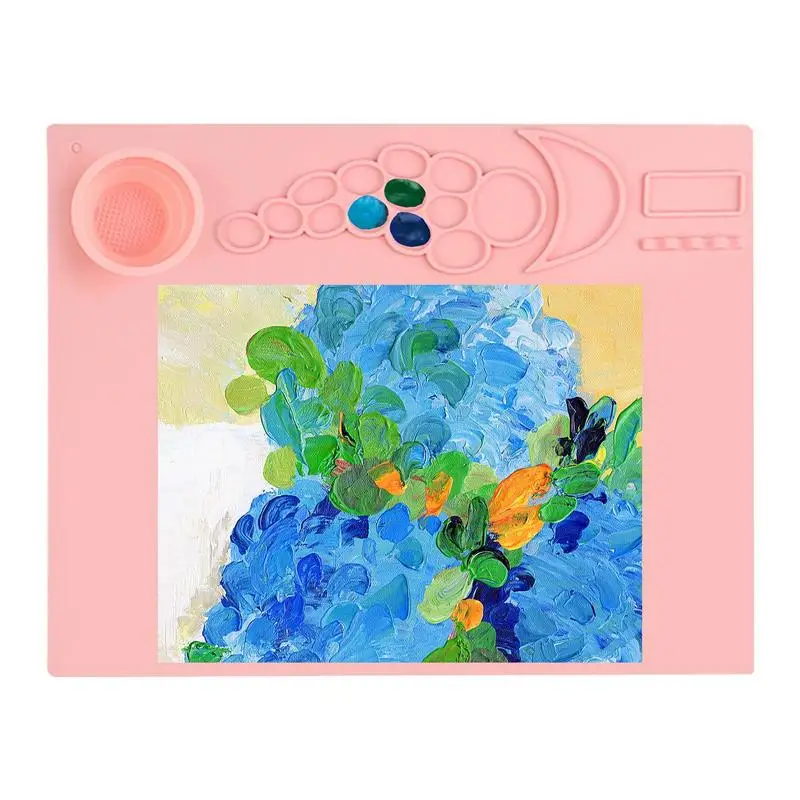 

Craft Mat Paint Mat DIY Graffiti Drawing Mat Paint Frame Design Anti-spill Strip And With Cup Protect Your Table And Play With