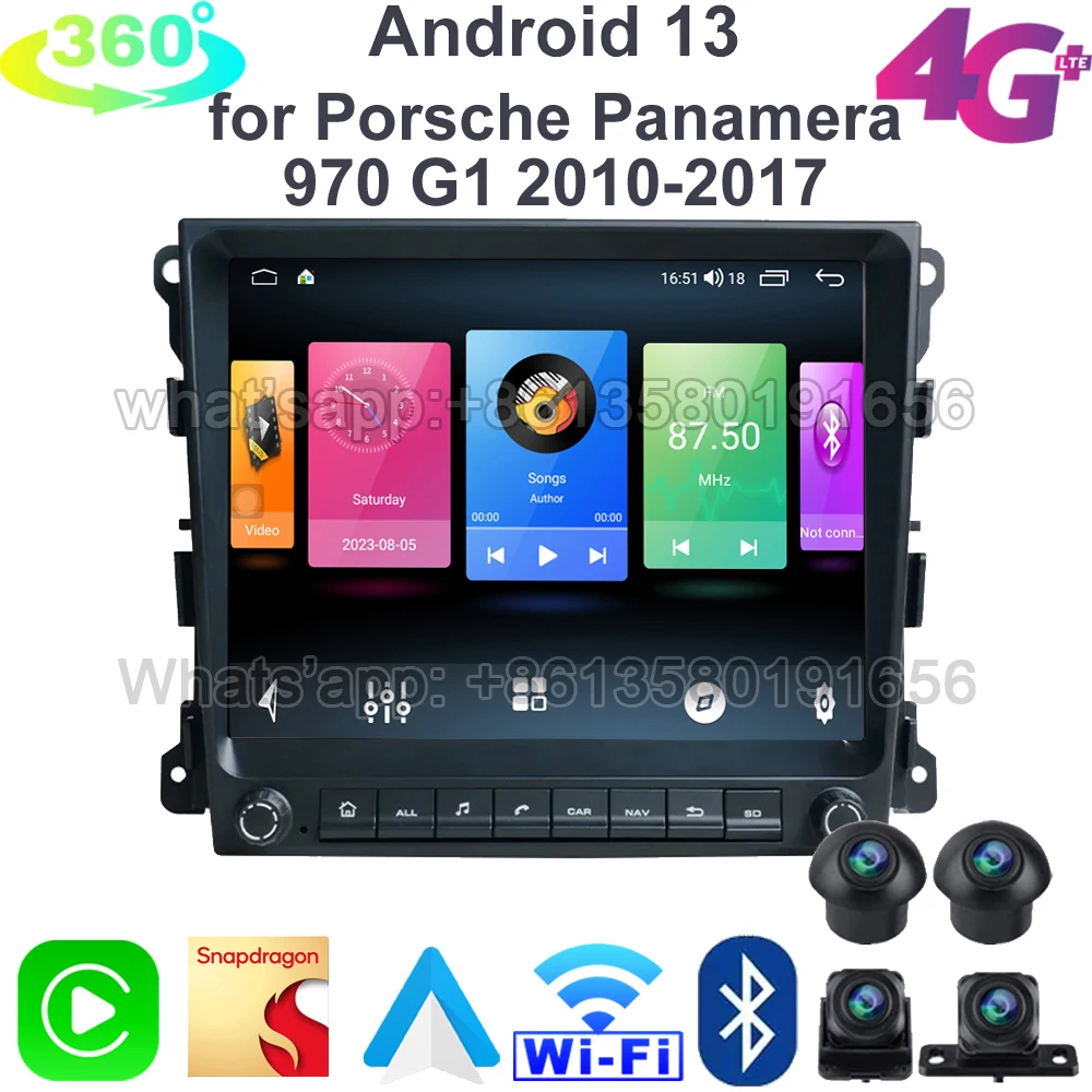 12G + 256G для Porsche Panamera 2010 2011 2012 2013 2014 2015 2016 CarPlay Android Радио мультимедийный плеер GPS Navi