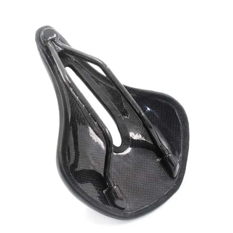 No Logo Full Carbon Saddle MTB/Road Bike Saddle Super Light Leather Carbon Cushions Bicycle Seat 143MM 155MM images - 6