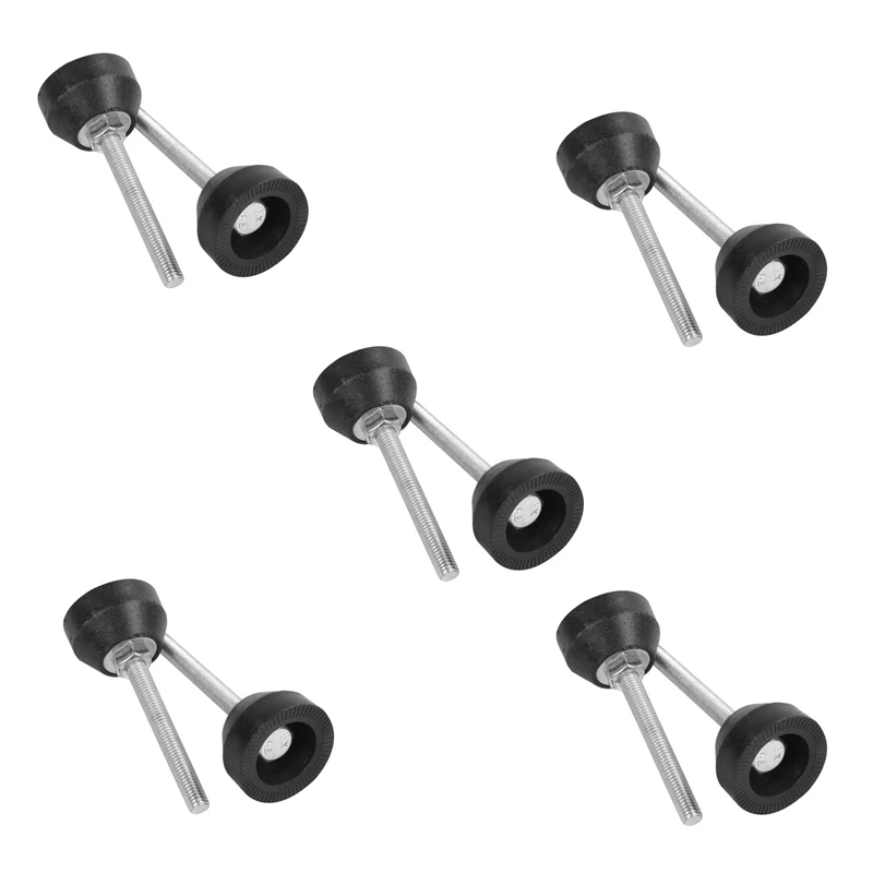 

Screw On Adjustable Desk Leveling Foot Furniture Glide M8x60mm 10Pcs