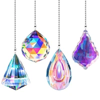 4 pieces imitation crystal ceiling fan pull chain rainbow maker pull chains fan pull chain ceiling fan chain extender