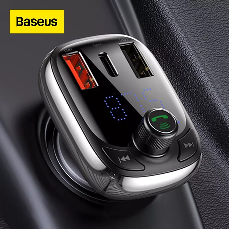 

FM-трансмиттер Baseus с Bluetooth 5,0 и поддержкой быстрой зарядки