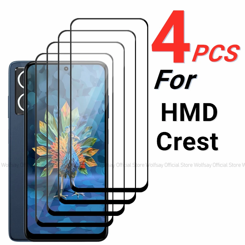 2/4 шт. закаленное стекло для HMD Crest протектор экрана полное покрытие с клеем HD