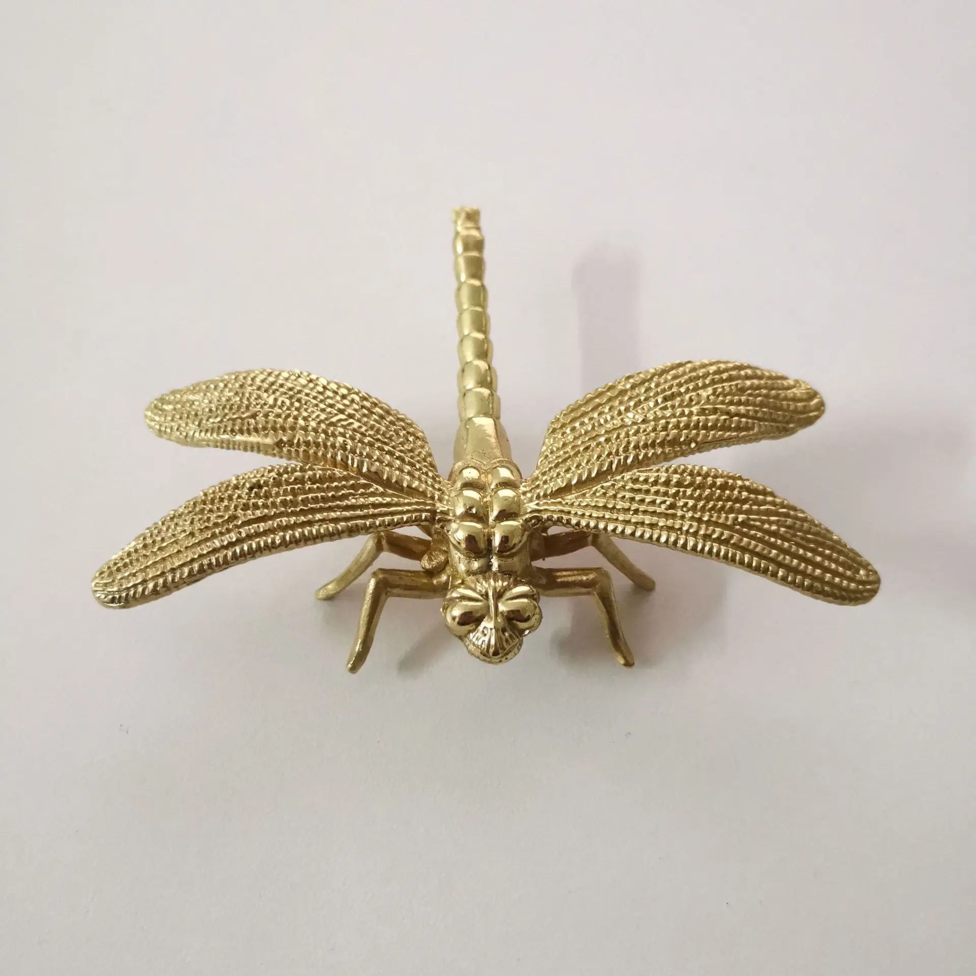 

1 шт. стрекоза, латунная ручка, Чистый медный ящик, ручка для самостоятельной сборки, золотые ручки для мебели