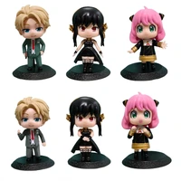 6pcs anime figure spy x family pvc anya loid yor character spy family figures model collection dolls for children toys gift