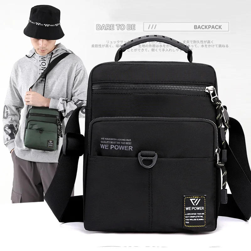 

Male Multifunction Shoulder New Bag Solid Crossbody Letter Handbag Single Bags Color Fashion Vintage Student Printed For