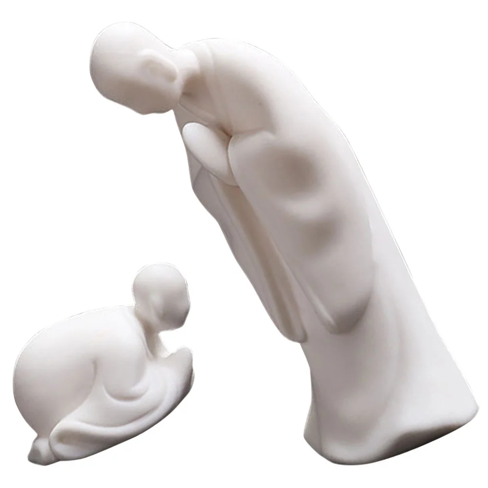 

Monk Statue Decor Figurine Little Desktop Tea Porcelain Car Mini Dashboard Garden Sculpture Decoration Ornament Lucky Chinese