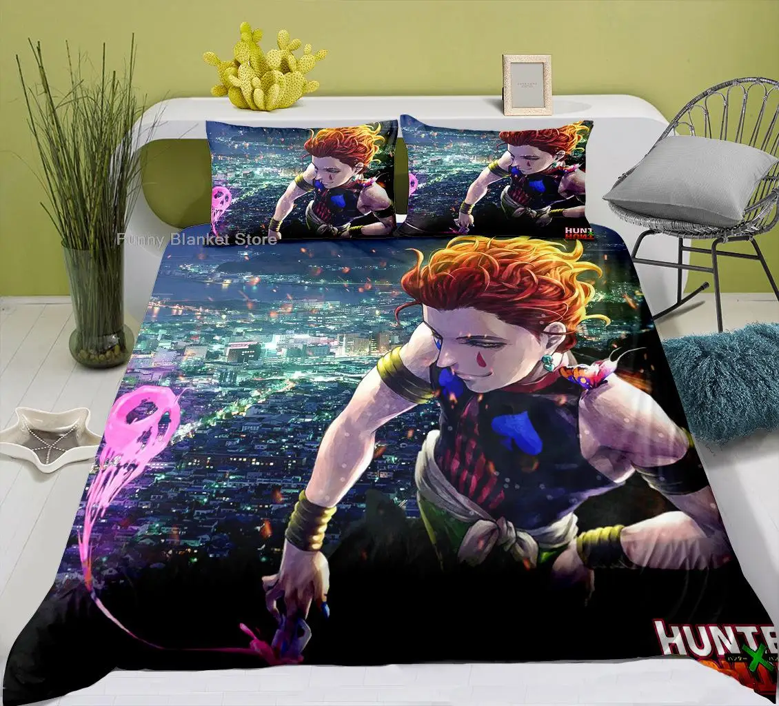 

New Hunter X Hunter Bedding Set Single Twin Full Queen King Size Hunter X Hunter Bed Set Aldult Kid Bedroom постельное бельё 008