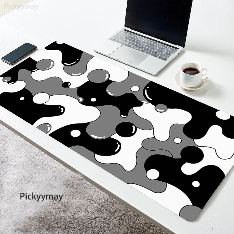 

Black White Mat Mousepad Gamer Office Mat Mouse Pad Gaming Room Accessories Desk Mat Art Keyboard Mat 900x400 Mausepad Company