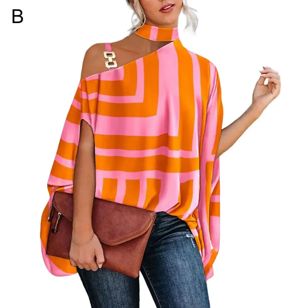 

Comfortable Summer Top Batwing Sleeve Super Soft Lady Shirt Casual Loose Women Off Shoulder Shirt