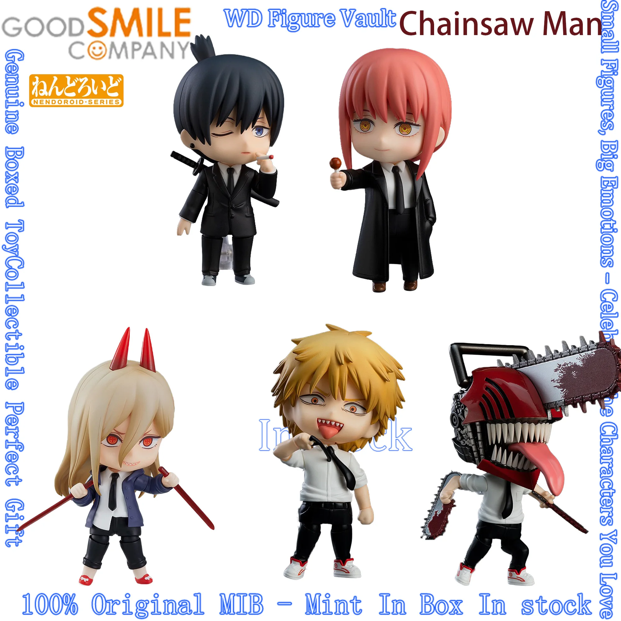 Фото В наличии: Фигурки GSC Nendoroid Chainsaw Man (Дэнджи, Аки Хаякава, Пауэр, Макима) — Аниме-фигурки Q-версии из ПВХ, коллекционные игрушки, подарок №1
