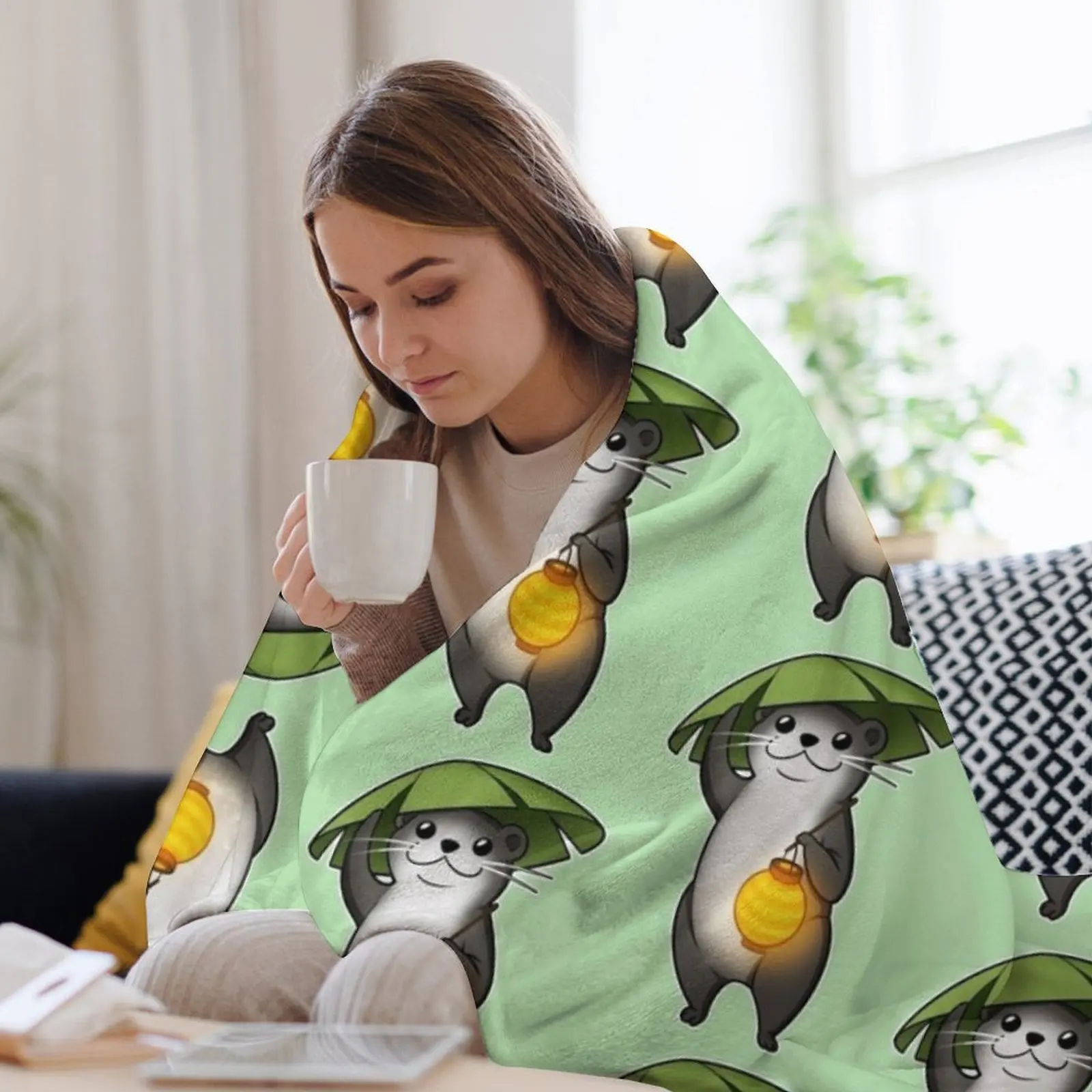 FFXIV Одеяло Odder Otter Роскошные плед дизайнерские одеяла