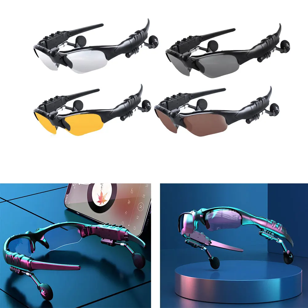 

Bluetooth 5.0 Sunglasses Wireless Glass Headphone Stereo Earphone Mic Headset Smart Noise Reduction Function