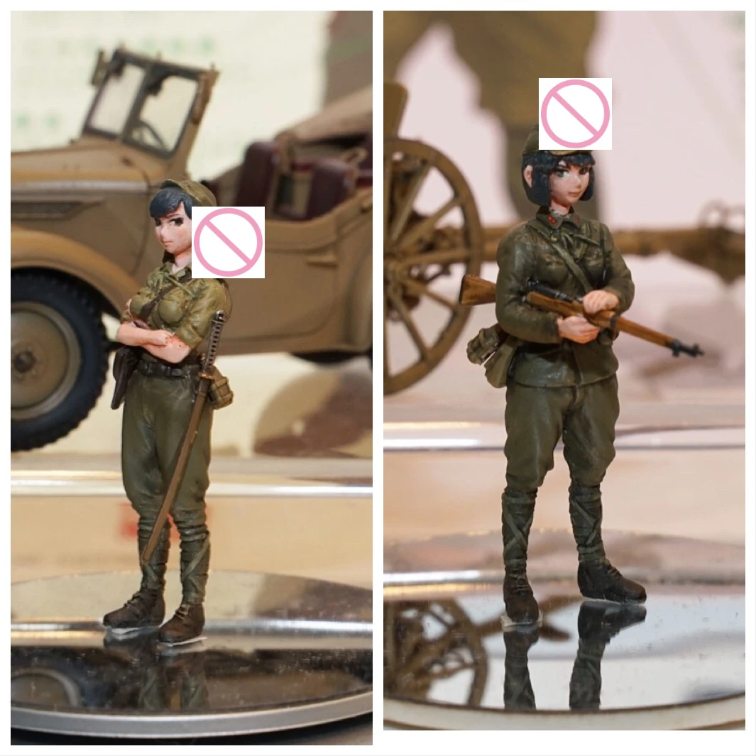 

1/35 Resin Figure Soldier Japan Female Soldier 2 Unassembled Unpainted Miniature Model Figure Diorama DIY Toy Free Shipping