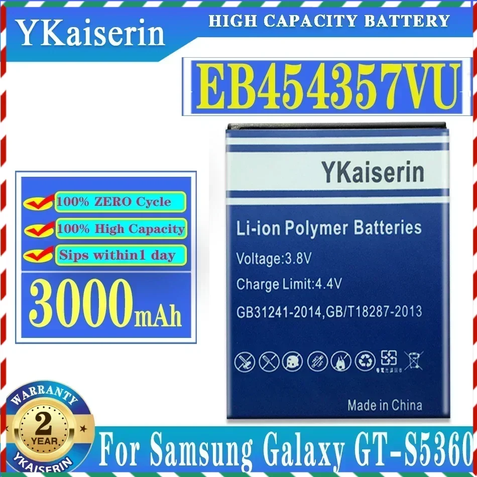 Аккумулятор мобильного телефона для Samsung Galaxy GT-S5360 GT-S5368 GT-S5380 GT-S5302 GT-S5300 Wave Y EB 454357 ВУ
