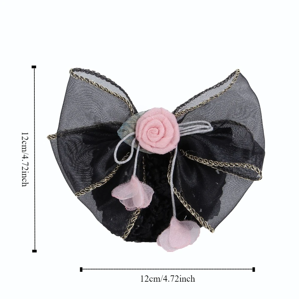 Корейский стиль Цветочный снуд Весенняя заколка для булочки Снуд хвоста Зажим