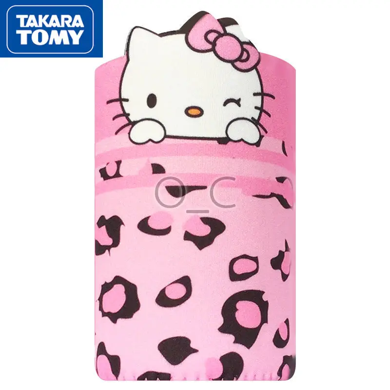 

TAKARA TOMY cute cartoon Hello Kitty three-dimensional cloth cover simple creative cup wide mouth glass