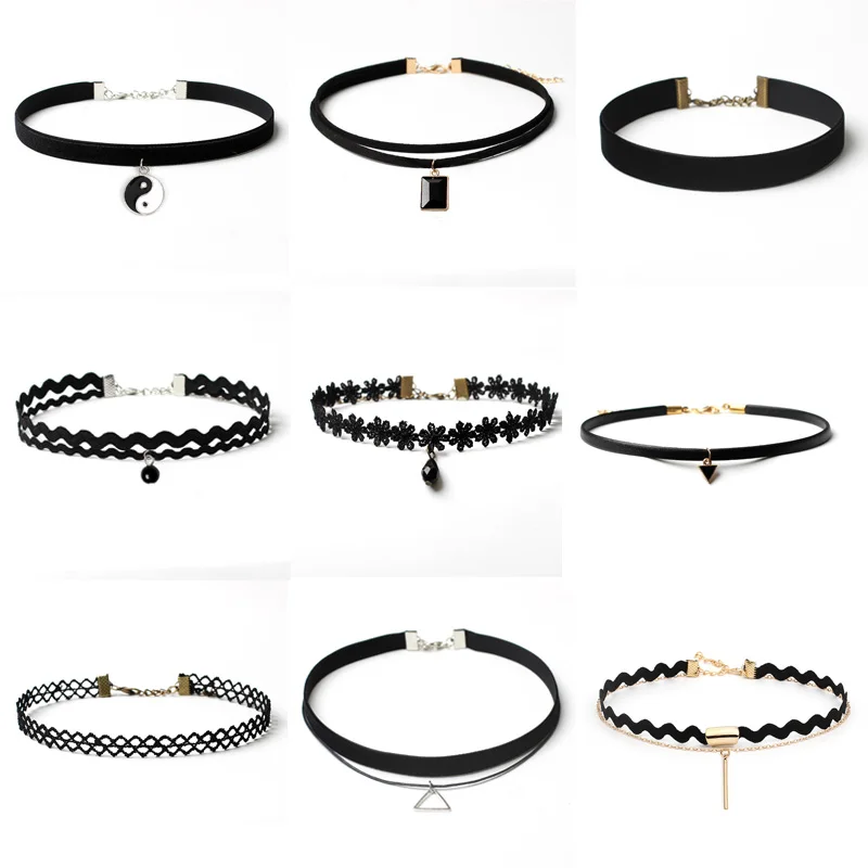 

Кружевное ожерелье-чокер для девушек и женщин, подарок на день рождения, Фланелевое винтажное плетеное ожерелье с кисточками и рыбным узоро...