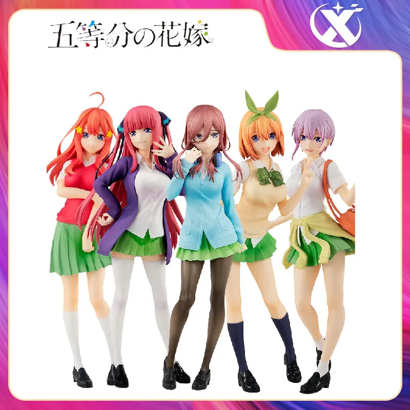 

Hot Anime The Quintessential Quintuplets Figure Nakano Ichika Nino Itsuki School Uniform Standing Static Collection 18CM PVC Toy