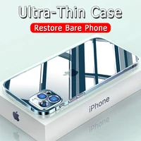 ultra thin lens protection case for iphone 13 12 mini 11 pro max soft clear silicone case xr x xs max 6 7 8 plus se 2 back cover