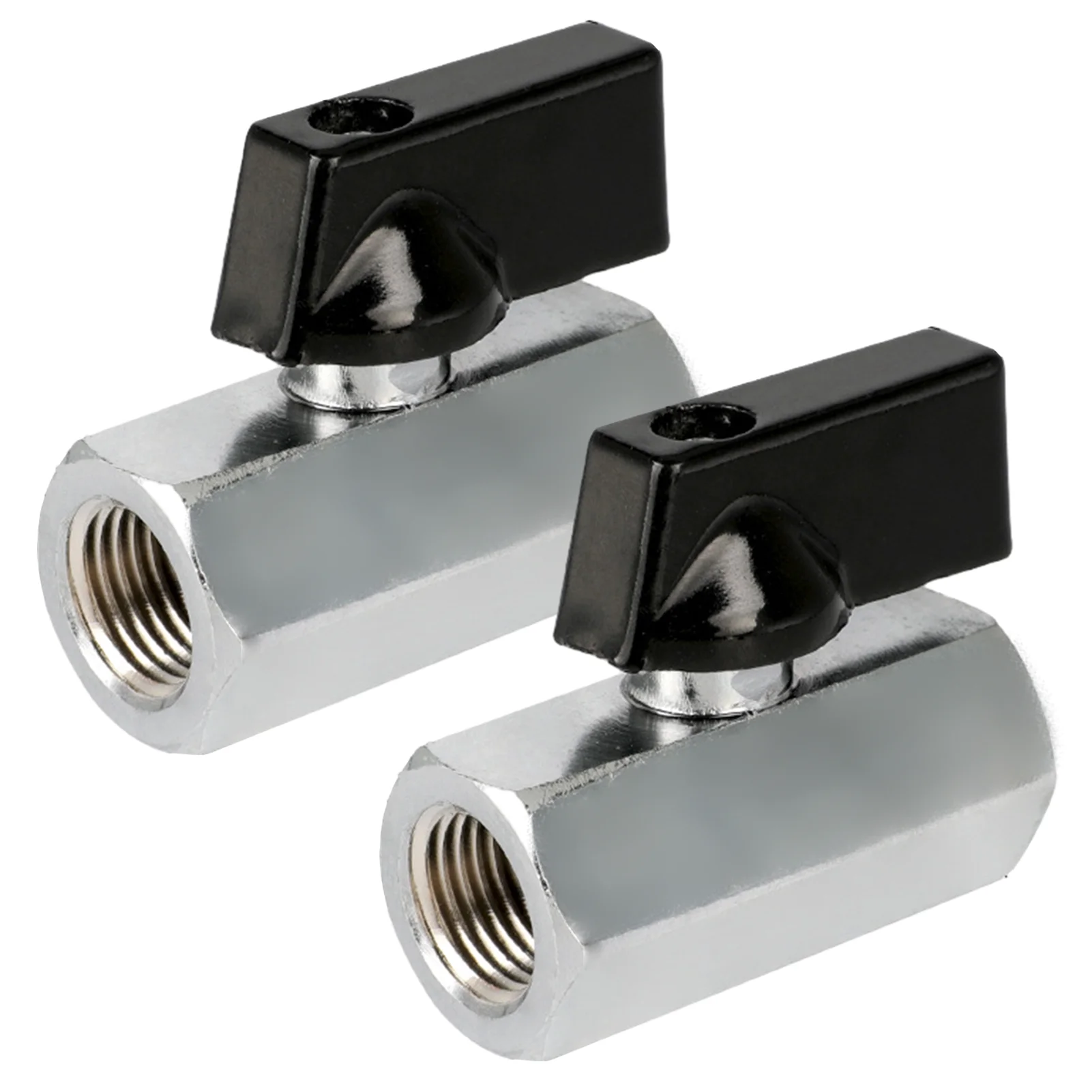 

2pcs Brass Mini Ball Valve Female Shut Off Home Heavy Duty Plumbing Thread Pipe Fitting High Pressure Gas Fuel Switch Oil Male