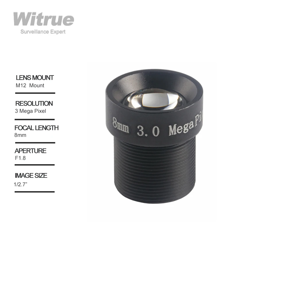 Witrue HD 3 линза CCTV 5 0 мегапикселей 8 мм M12 X P0.5 крепление 1/1/2 дюйма F1.8 для камеры