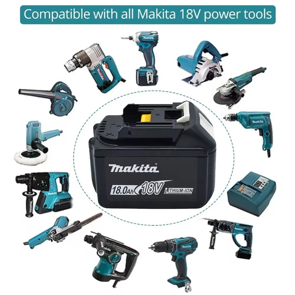 100% Makita Замена 18V 18.0Ah батарея для BL1830 BL1830B BL1840 BL1840B BL1850 BL1850B аккумуляторная
