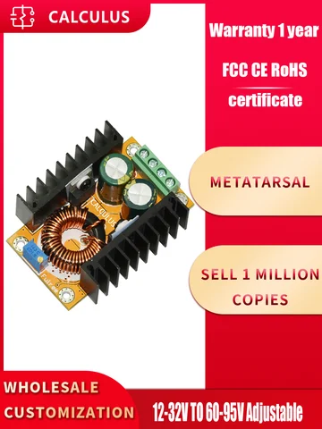 DC 12V 24V to 36V 48V 60V 72V 90V DC Boost Регулируемое напряжение 12 Вольт на 24 36 48 Вольт Повышающий преобразователь мощности Зарядка аккумулятора