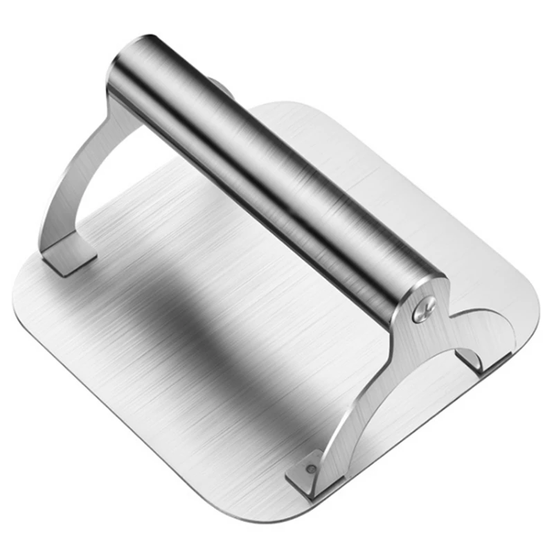 

LJL-Household Stainless Steel Square Manual Burger Meat Press Hand Pressure Cake Press Meat Press Board Kitchen Tools