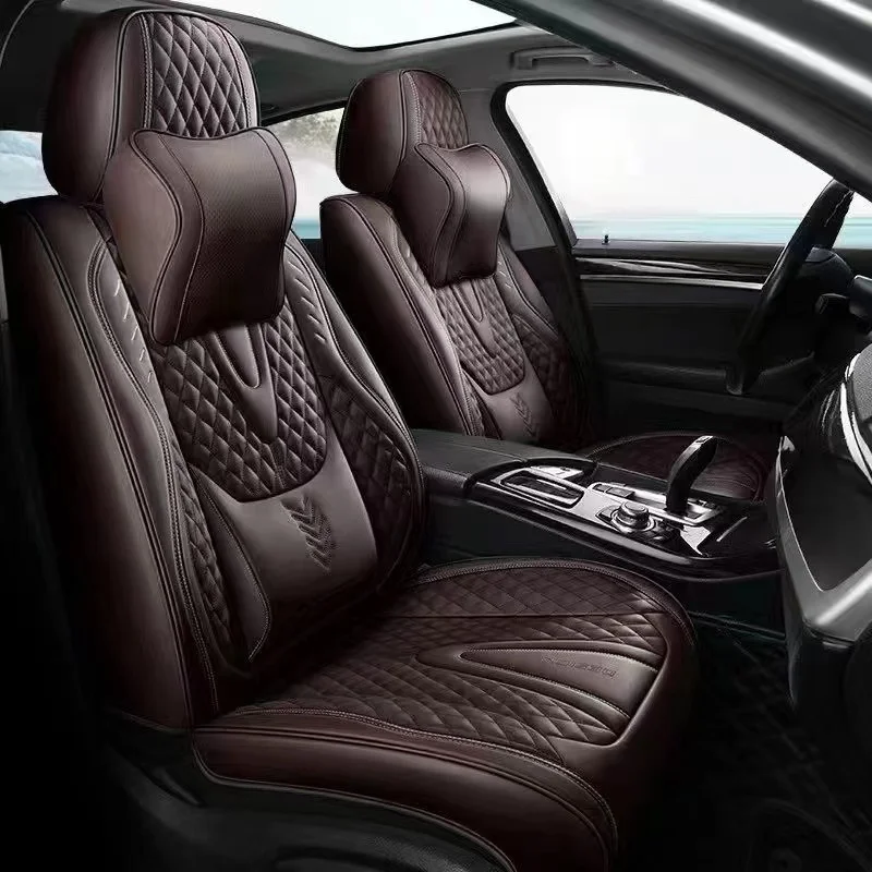 

Универсальные чехлы на автомобильные сиденья, полностью покрытые, прочная кожаная подушка для сиденья для 90% седана, внедорожника, 8 цветов, комплект включает переднюю и заднюю крышку