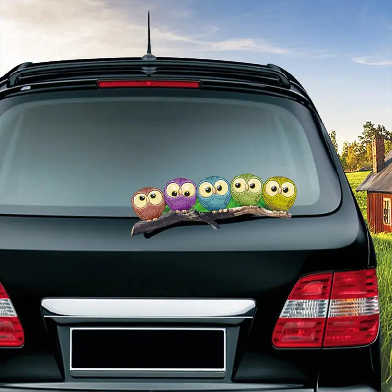 

Car Rear Windshield Sticker Cute Owl Rear Wiper Sticker For Vehicle Rear Wipers Easter Decoration