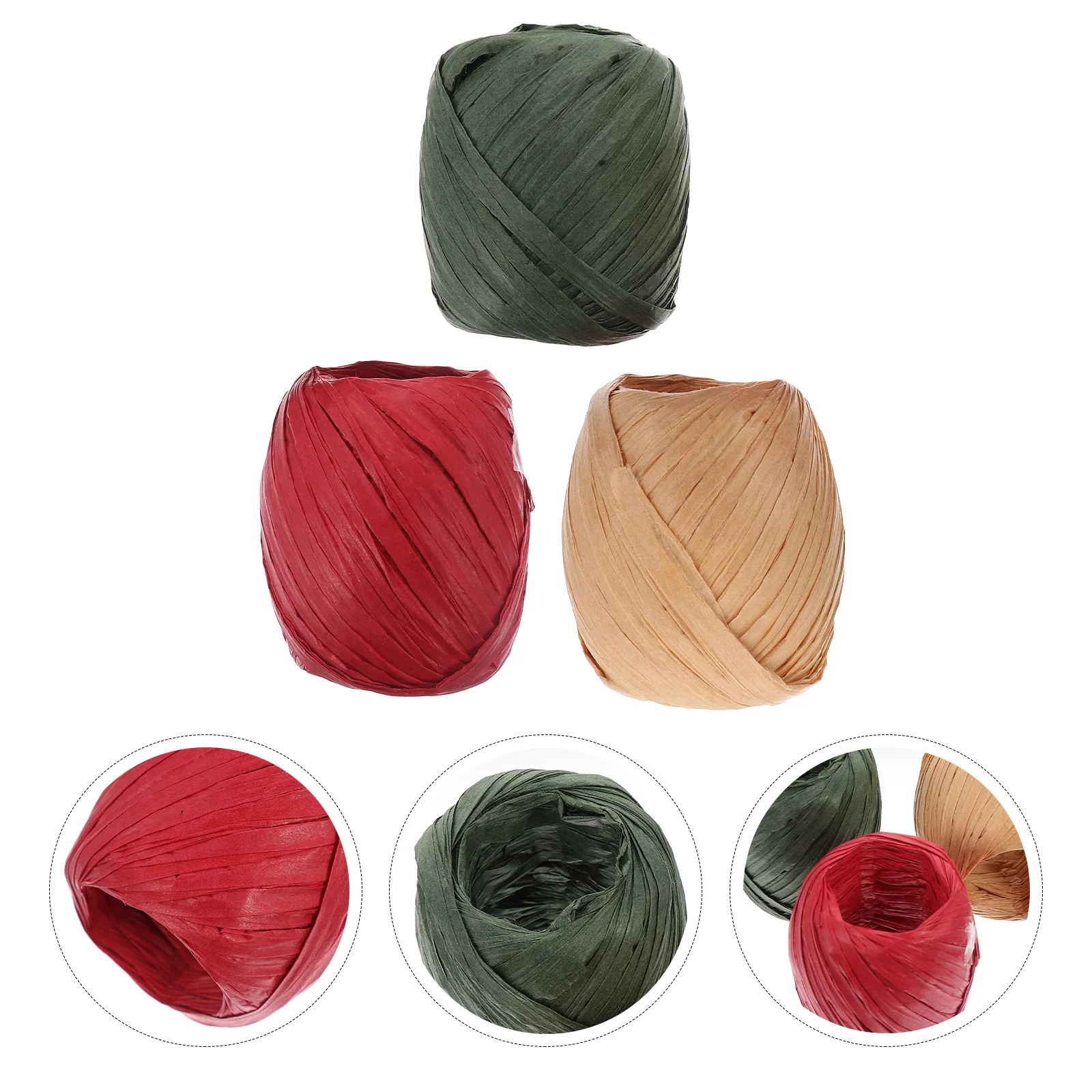

Ribbon Paper Twine Gift Packing Natural Cord String Wrappingbulk Christmas Rope Stripes Thin Rafia Yarn Crafts Straw Red Wire