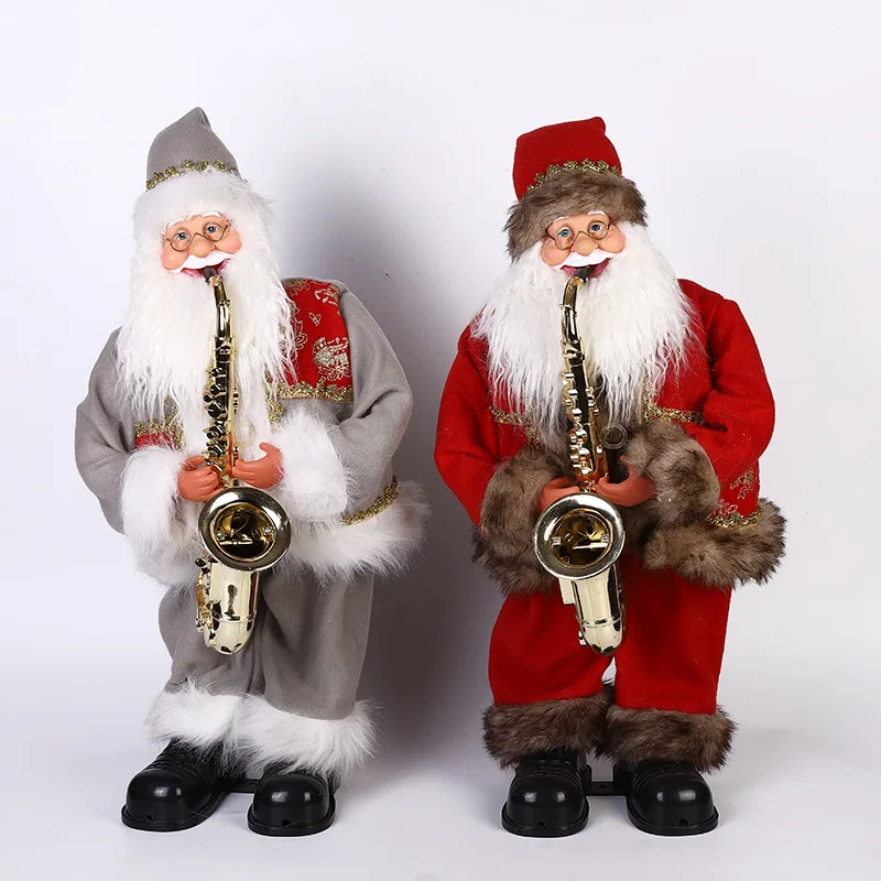 

60cm Electric Santa Claus Doll Christmas Welcome Swing Santa Doll Ornaments Merry Christmas Gifts Christmaas Santa Claus Toys