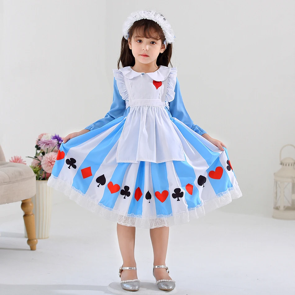 Alice In Wonderland Cosplay Costume Maid Clothes Outfits