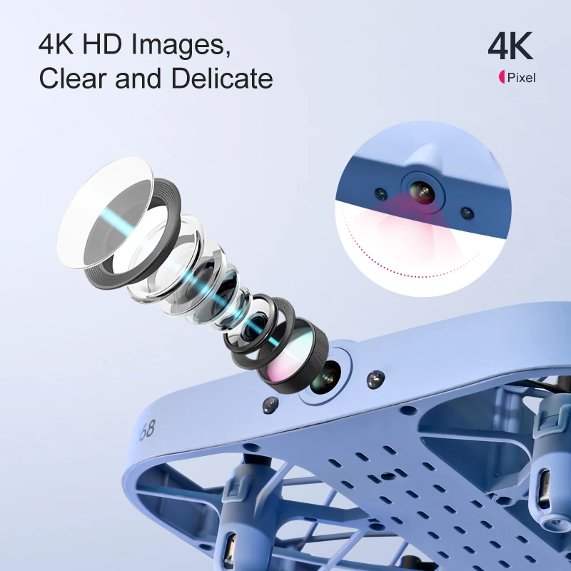 JJRC H107 Радиоуправляемый мини-Квадрокоптер Дрон с 4K Wi-Fi камерой 4CH вертолет